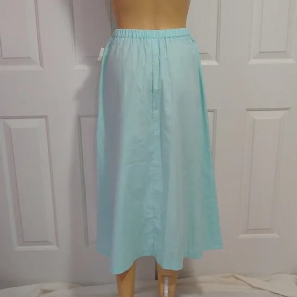 Vintage 70s Skirt Sanibel Sport Blue Pockets Lightweight Small NWT - Picture 5 of 8
